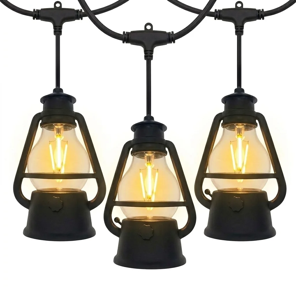 Flame A60 LED Oil Lamp String Lights